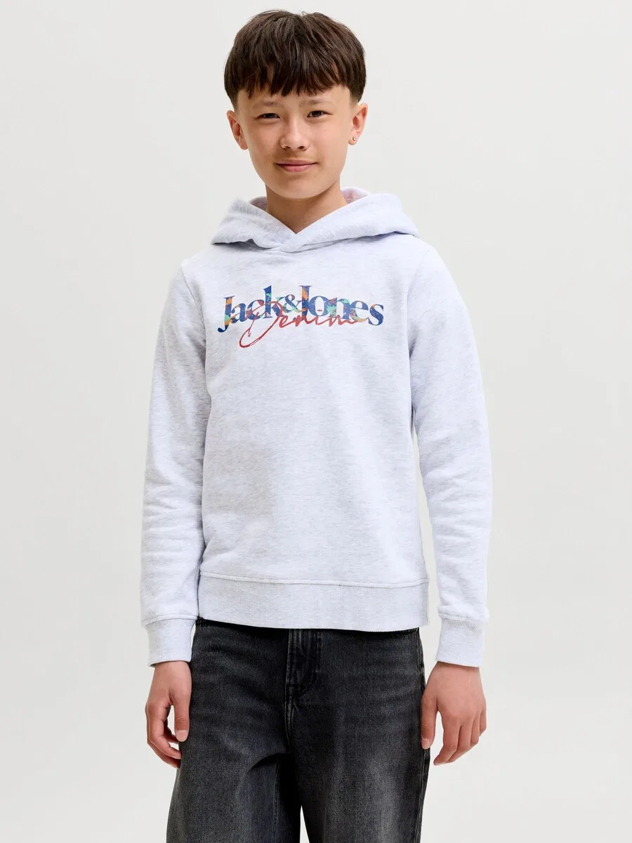 Детская толстовка Jack & Jones Junior 'JJTOM' в бело-пятнистом цвете — фото 2