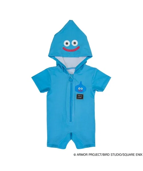 Детский купальник с капюшоном-слизню Dragon Quest Baby & Kids, Light Blue — фото 2
