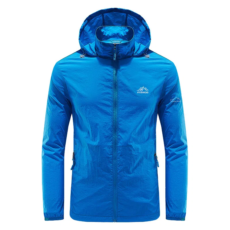 Детская ветровка с капюшоном с защитой от солнца Sun Protection Jackets Sugarfunk, Upgraded Colorful Blue