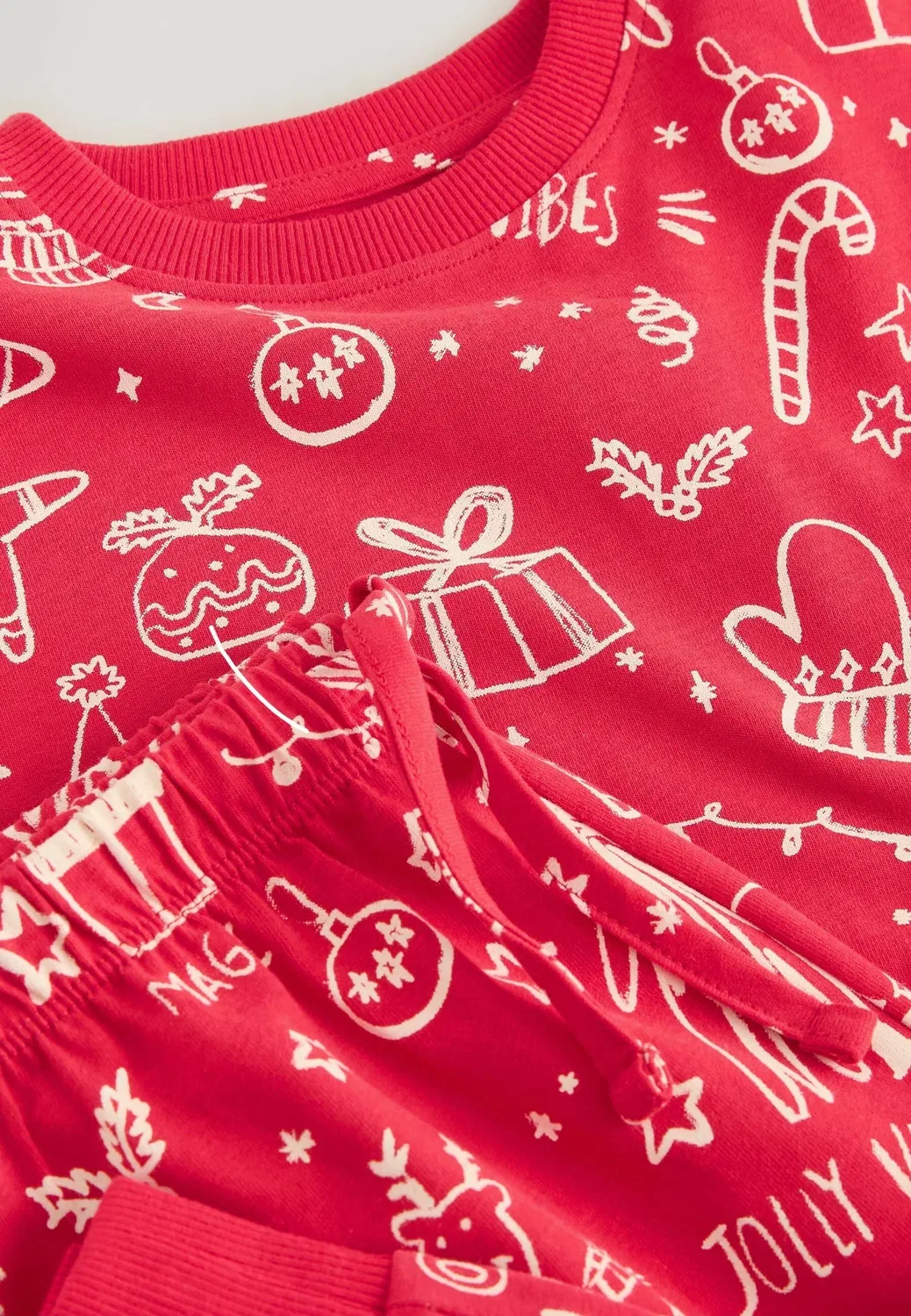 Рождественский комплект одинаковых семейных пижам - пижамный комплект Next, Red All Over Print — фото 2
