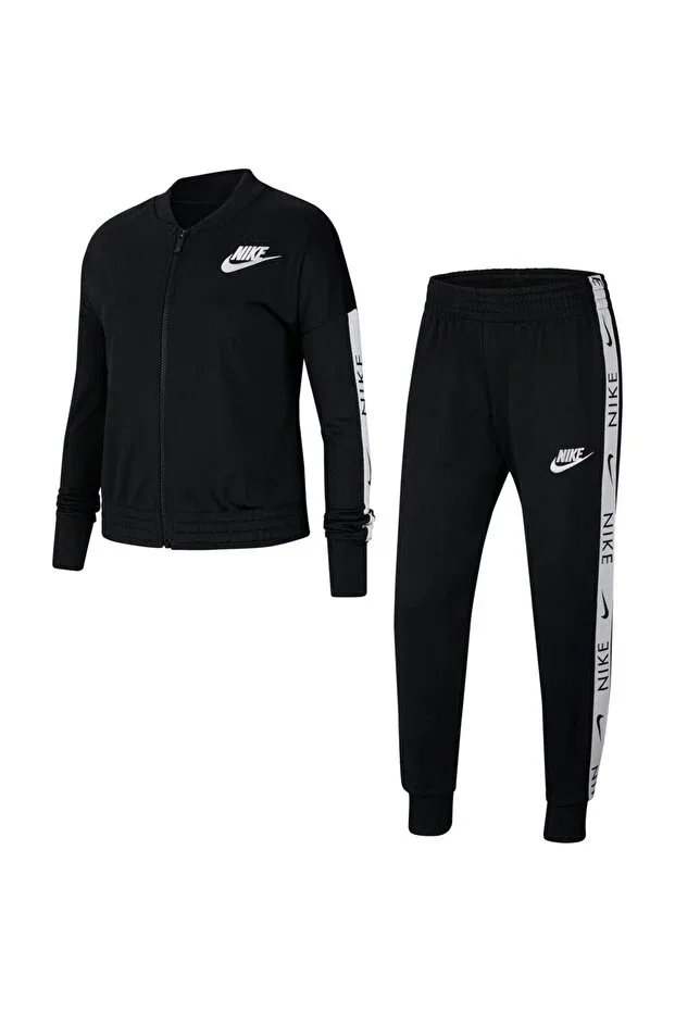 Детский спортивный комплект для девочек трикотажный G nsw trk suit tricot kids black Nike, Black