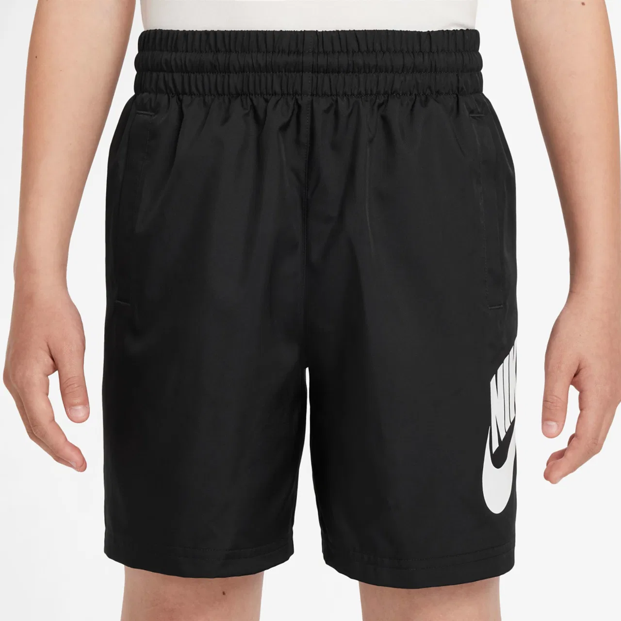 Шорты для мальчиков NSW Club HBR Woven 6 Inch Nike, белый/черный