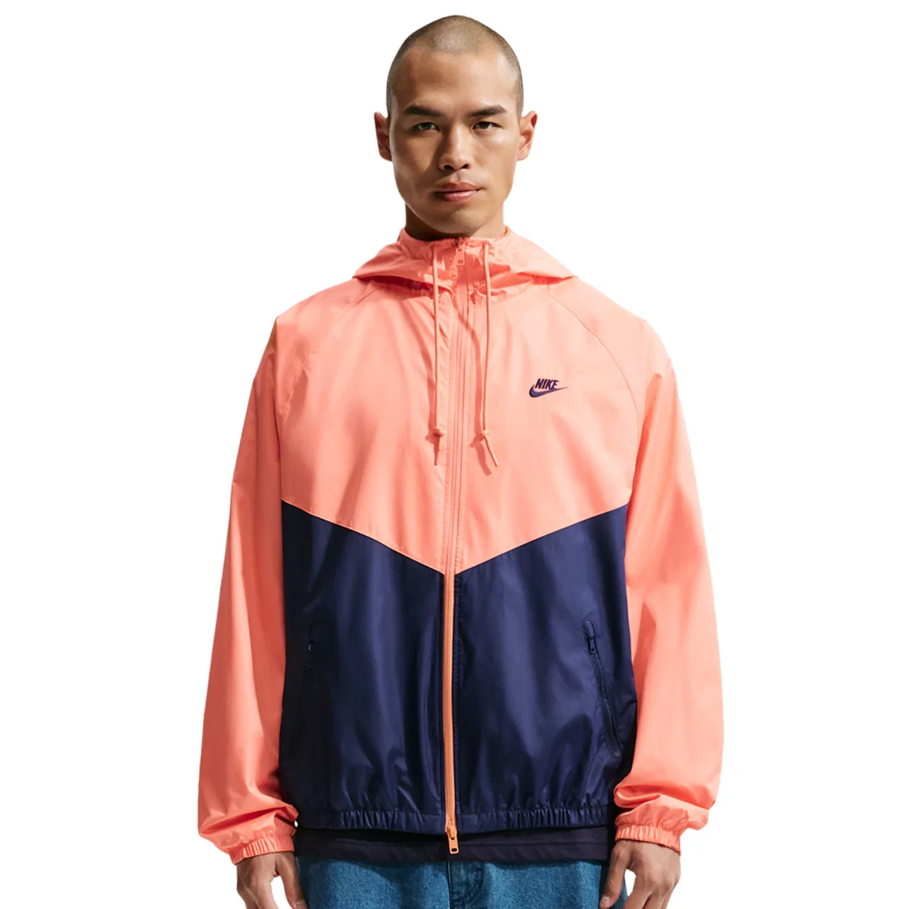 Мужская куртка Windrunner Nike, цвет Orange Frost/Midnight Navy/Midnight Navy