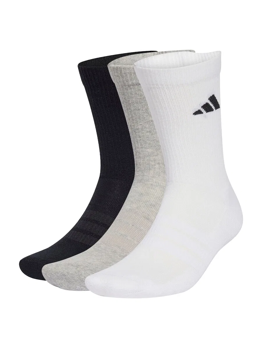 Спортивные носки ADIDAS PERFORMANCE 'Essentials' в пестро-сером, черном и белом цветах