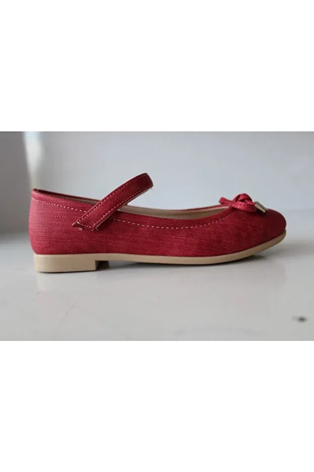 Детские балетки для девочек с коротким каблуком Ensa Kids, Red