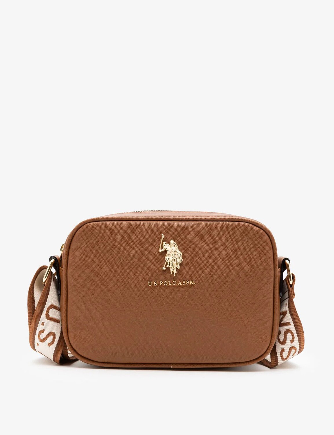 

Сумка через плечо на молнии U.S. Polo Assn., коричневый