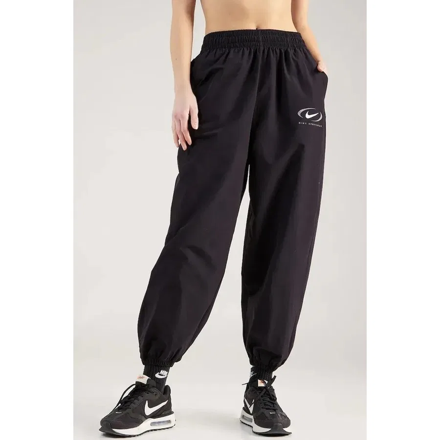 Спортивные брюки свободного кроя с высокой посадкой Sportswear Woven Loose Fit Joggers Nike, Черный