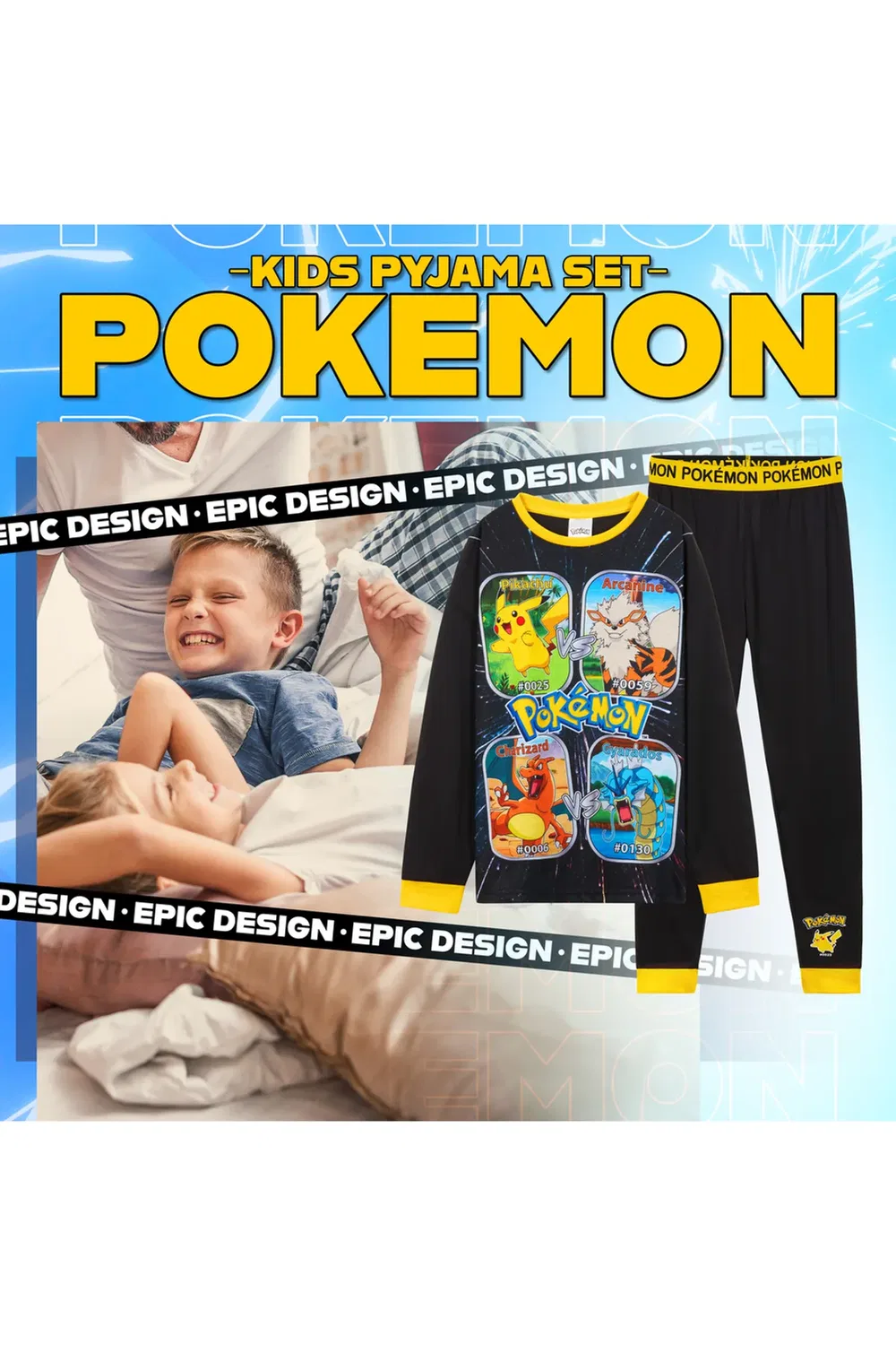 Пижамный комплект Pokemon, Black — фото 2