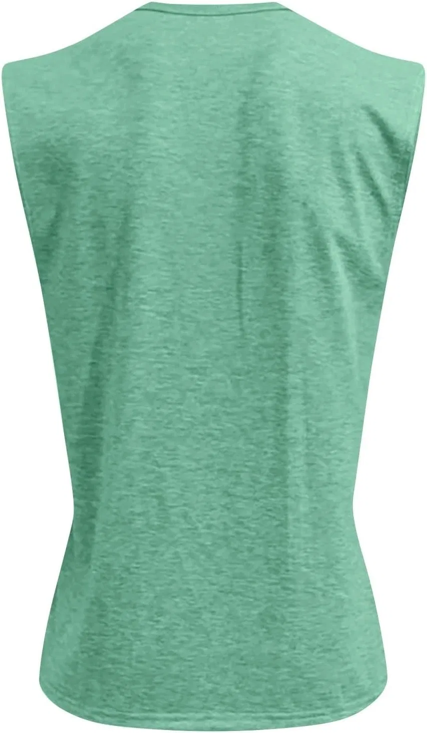 Мужская майка-безрукавка с принтом Muscle Relaxed Fit, Mint Green — фото 4