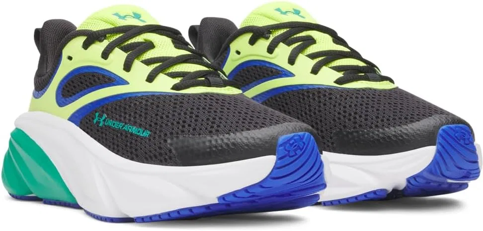 Детские кроссовки для мальчиков Rogue 6 Under Armour, Black/Green Citrine/Geode Green — фото 2
