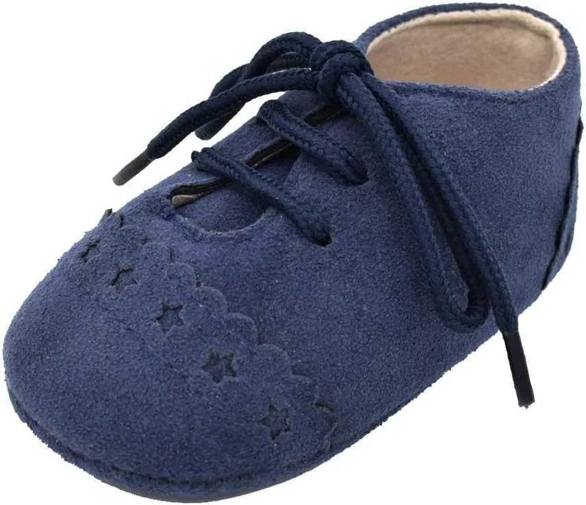 Детские ботинки-кроссовки на шнуровке из замши POLG, Dark Blue — фото 2