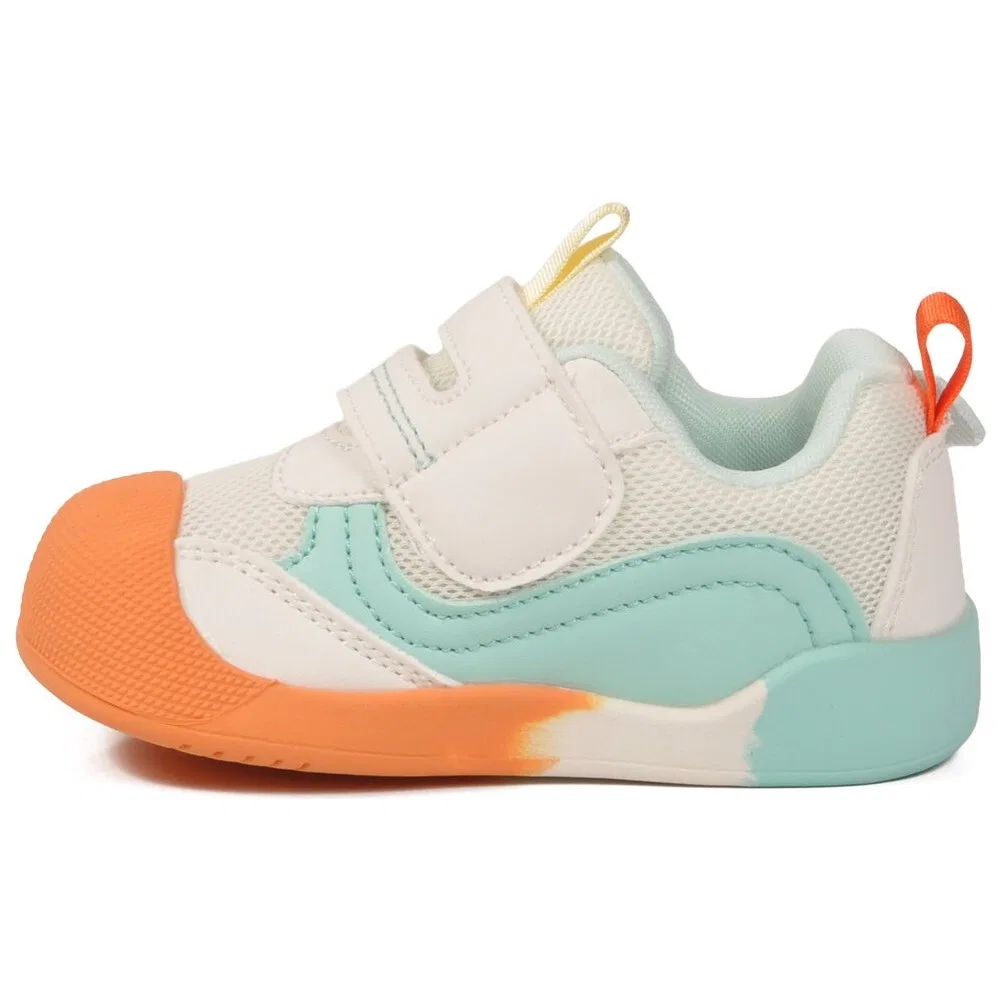 Детские спортивные кроссовки для мальчиков с сеткой и застежкой White Orange Marco Kids — фото 4