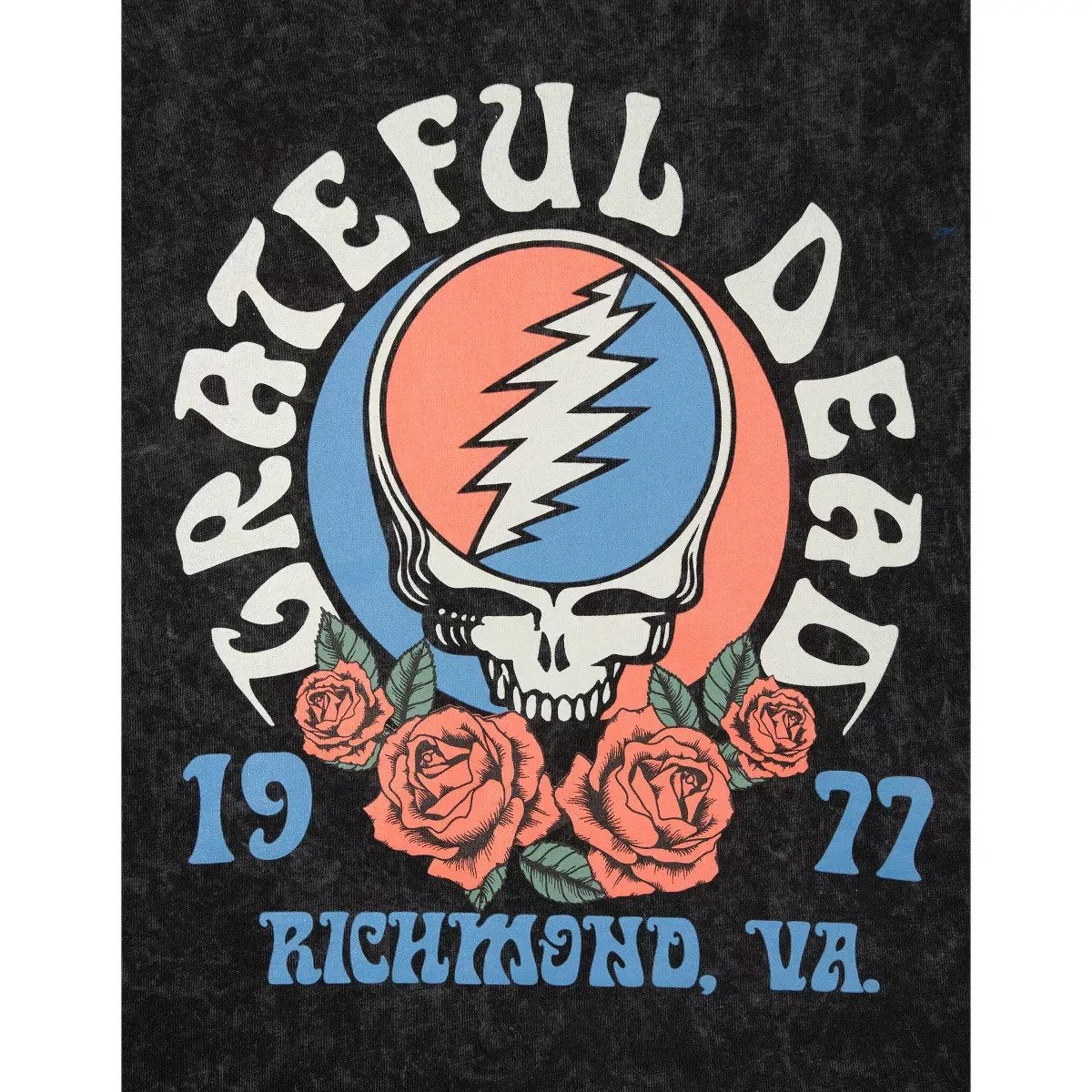 Детская футболка с принтом Grateful Dead Drop Shoulder T-Shirt Logo Grateful Dead, Black — фото 4