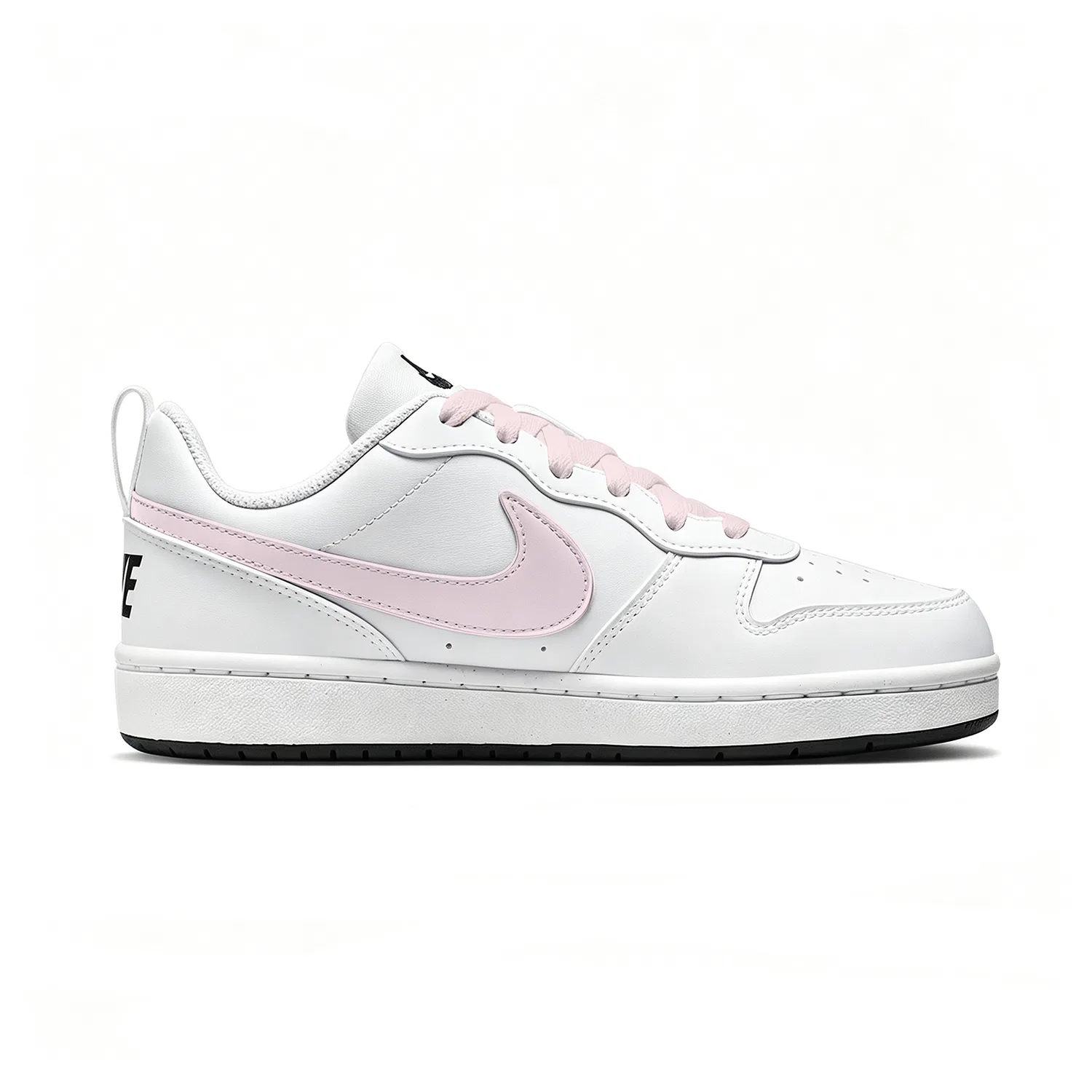 Детские кеды для мальчиков и девочек с принтом Nike Court Borough, White Pink — фото 4