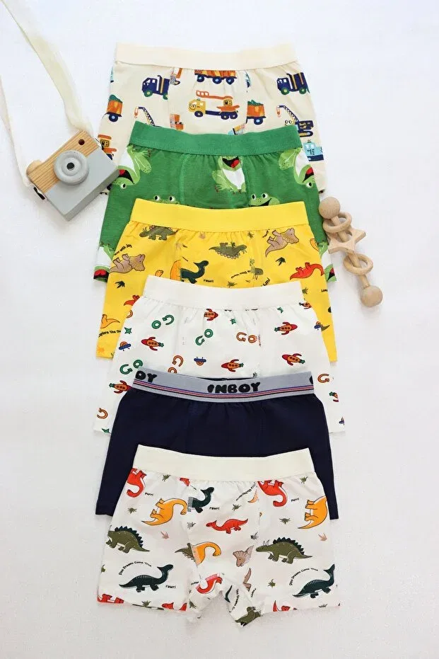 Детские боксеры для мальчиков с принтом Harika Kids, Gray-White-Mixed