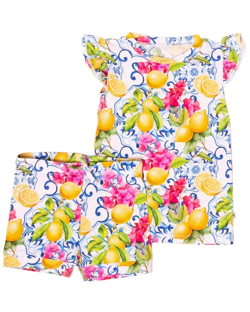Детский комплект футболки и шорт с коротким рукавом Carpe Lemon Bums & Roses, мультиколор