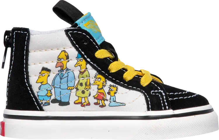 

Кеды Vans The Simpsons x Sk8-Hi Zip Kids Simpsons Family 1987-2020, белый