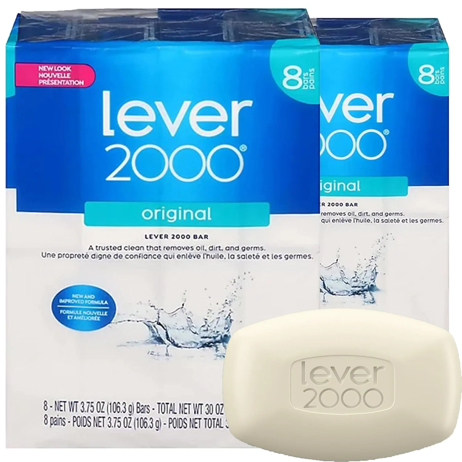 Мыло туалетное твердое Lever 2000, 16 шт, 64 унции