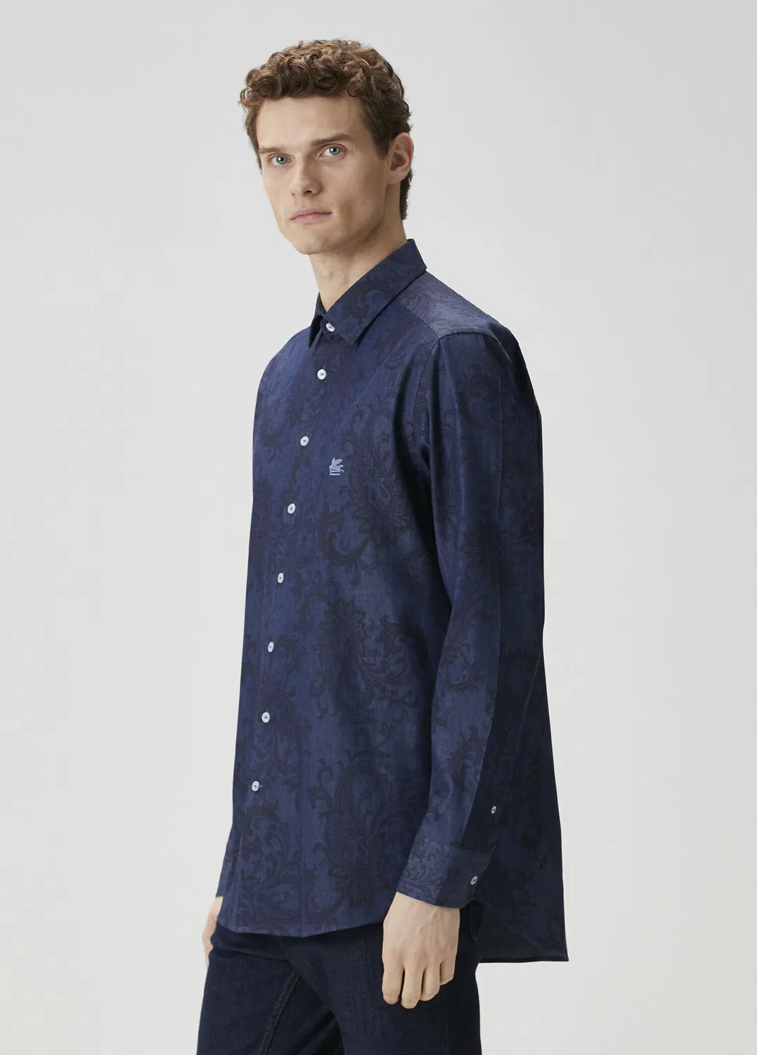 Рубашка Etro Lacivert Etnik Desenli, Etro, lacivert — фото 4