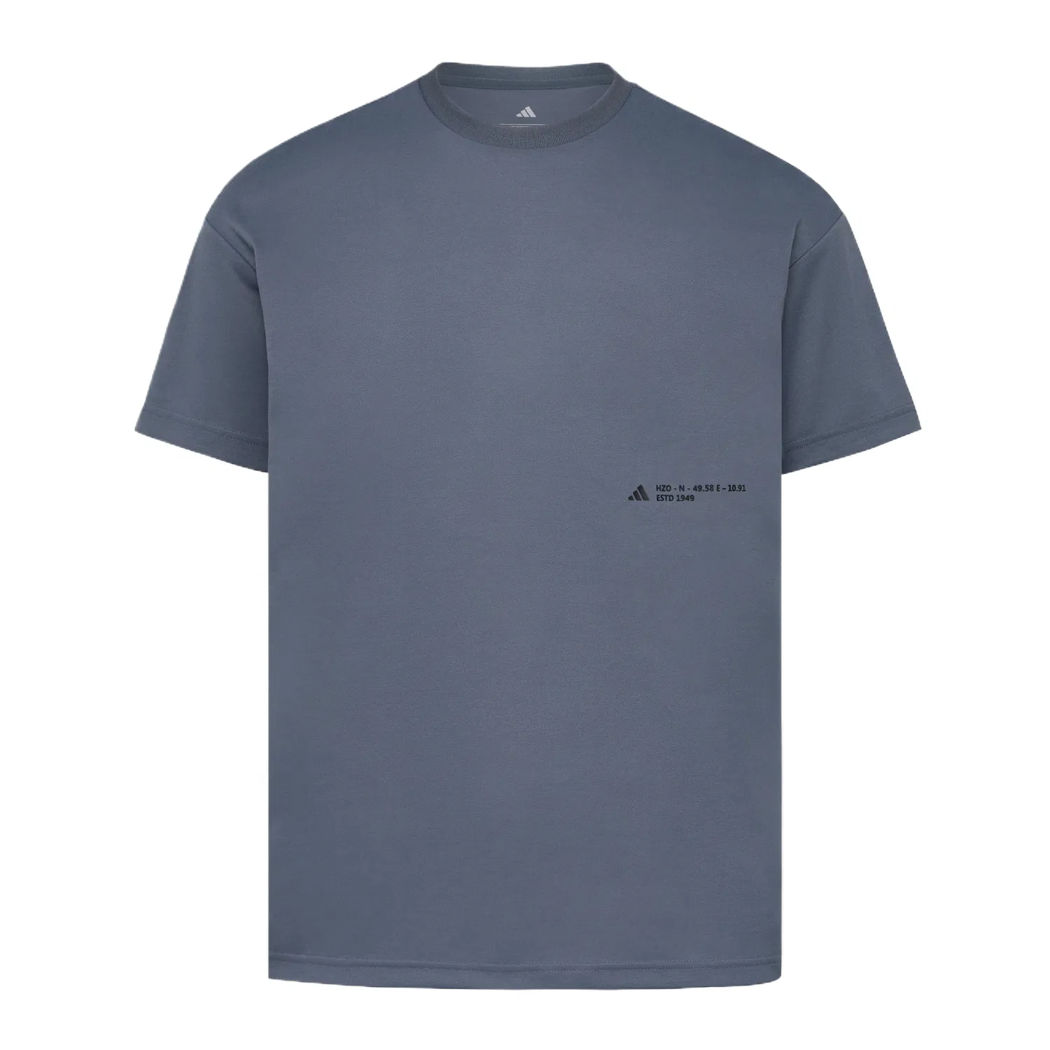 Футболка унисекс с круглым вырезом Asphalt Gray Adidas, Asphalt Gray