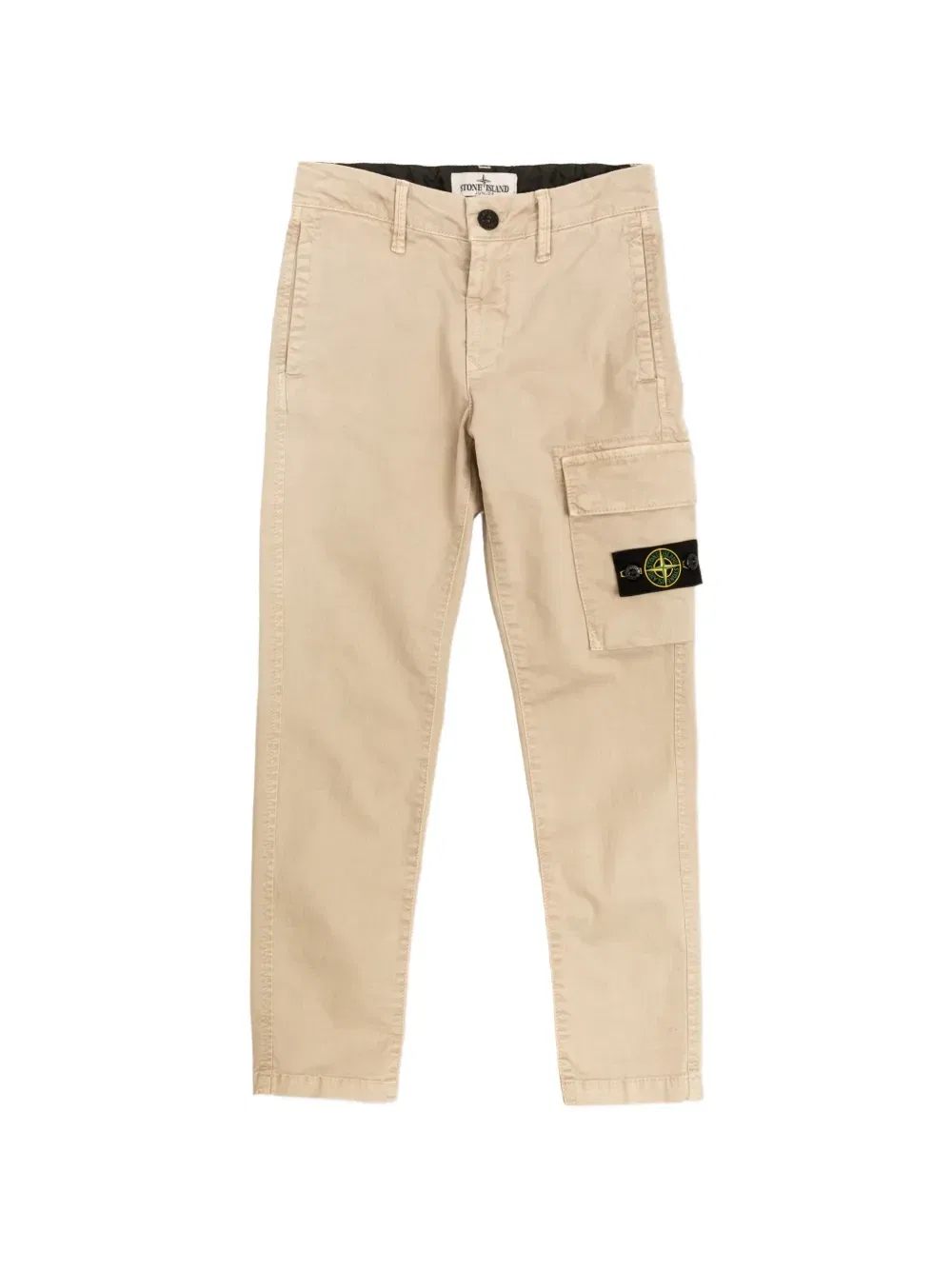Карго-брюки с логотипом-нашивкой Stone Island Junior, бежевый