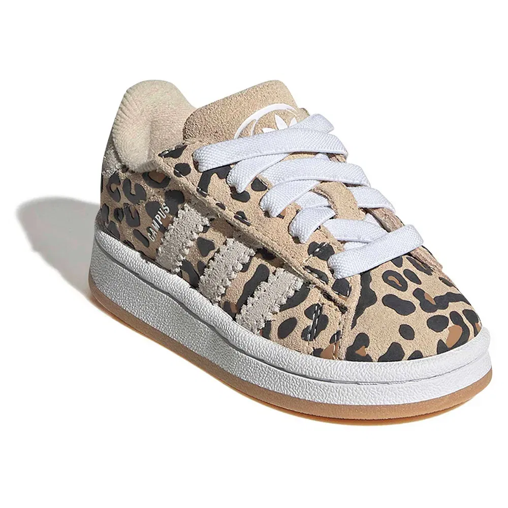 Детские кроссовки для девочек с эластичной шнуровкой Campus 00s Adidas Originals, Beige — фото 2