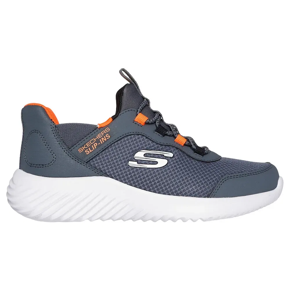 Кроссовки Bounder Brisk Burst Skechers, серый — фото 4