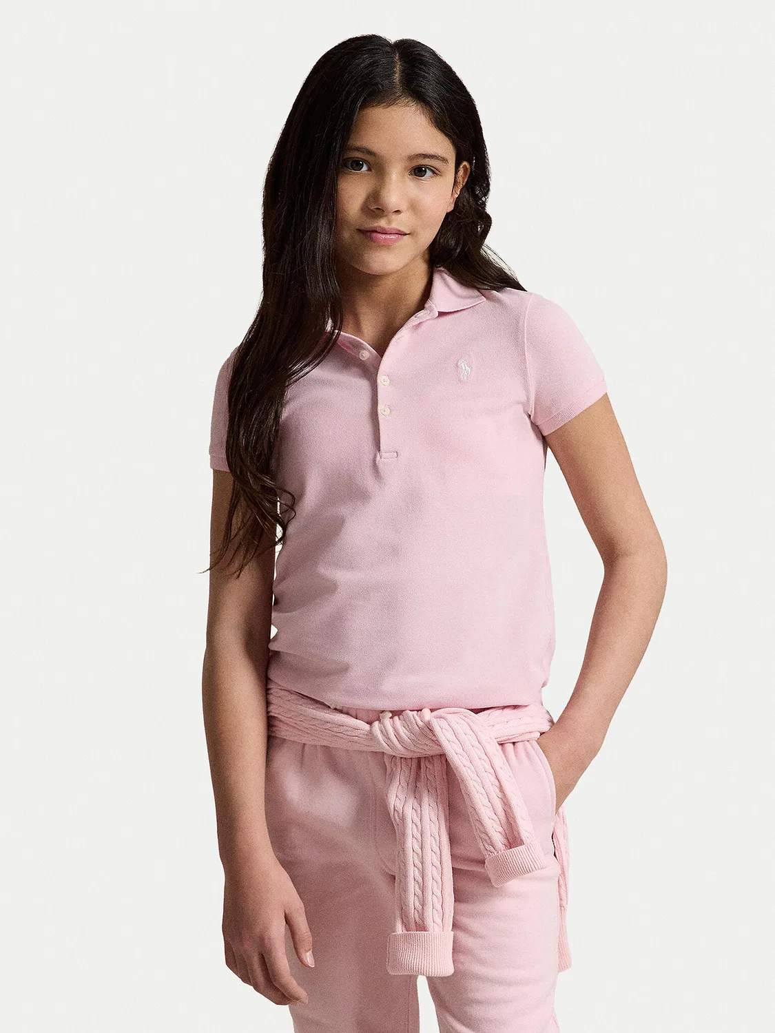 Поло стандартного кроя для девочки Polo Ralph Lauren, светло-розовый