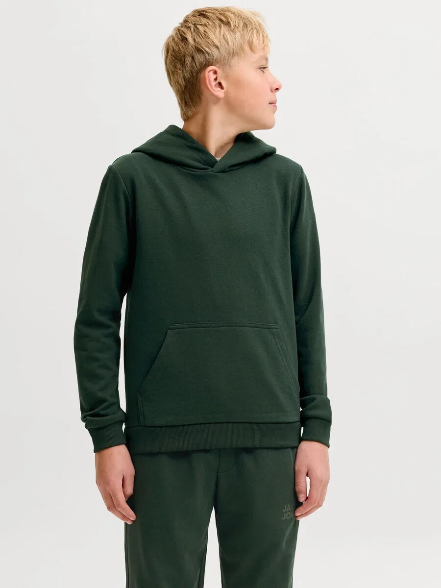 Детская толстовка 'JJEBradley' темно-зеленого цвета Jack & Jones Junior — фото 3