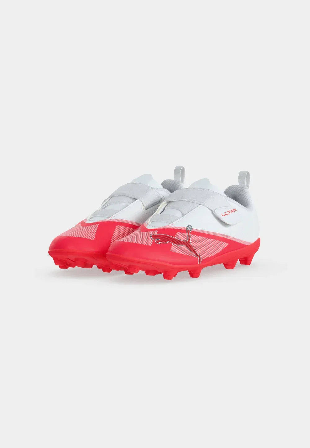 Футбольные бутсы Ultra 7 play fg/ag rb jr унисекс для искусственной травы Puma, Ultra Red/Black/White — фото 3