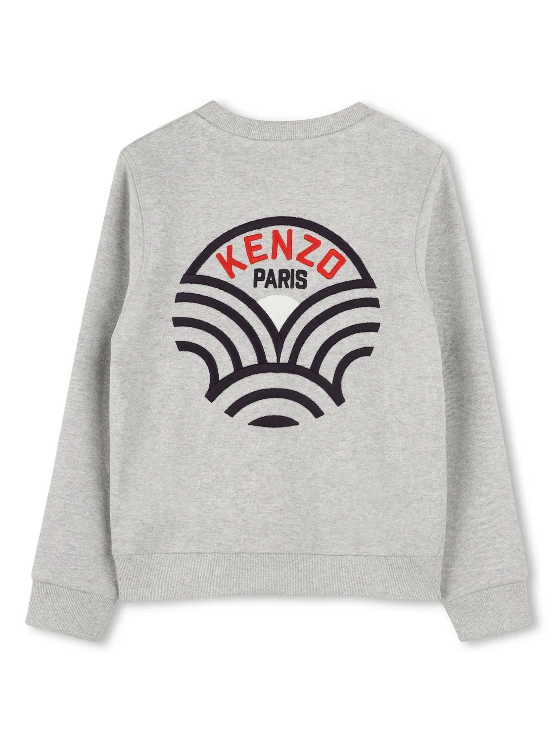 Свитшот с вышитым логотипом Kenzo, светло-серый — фото 2