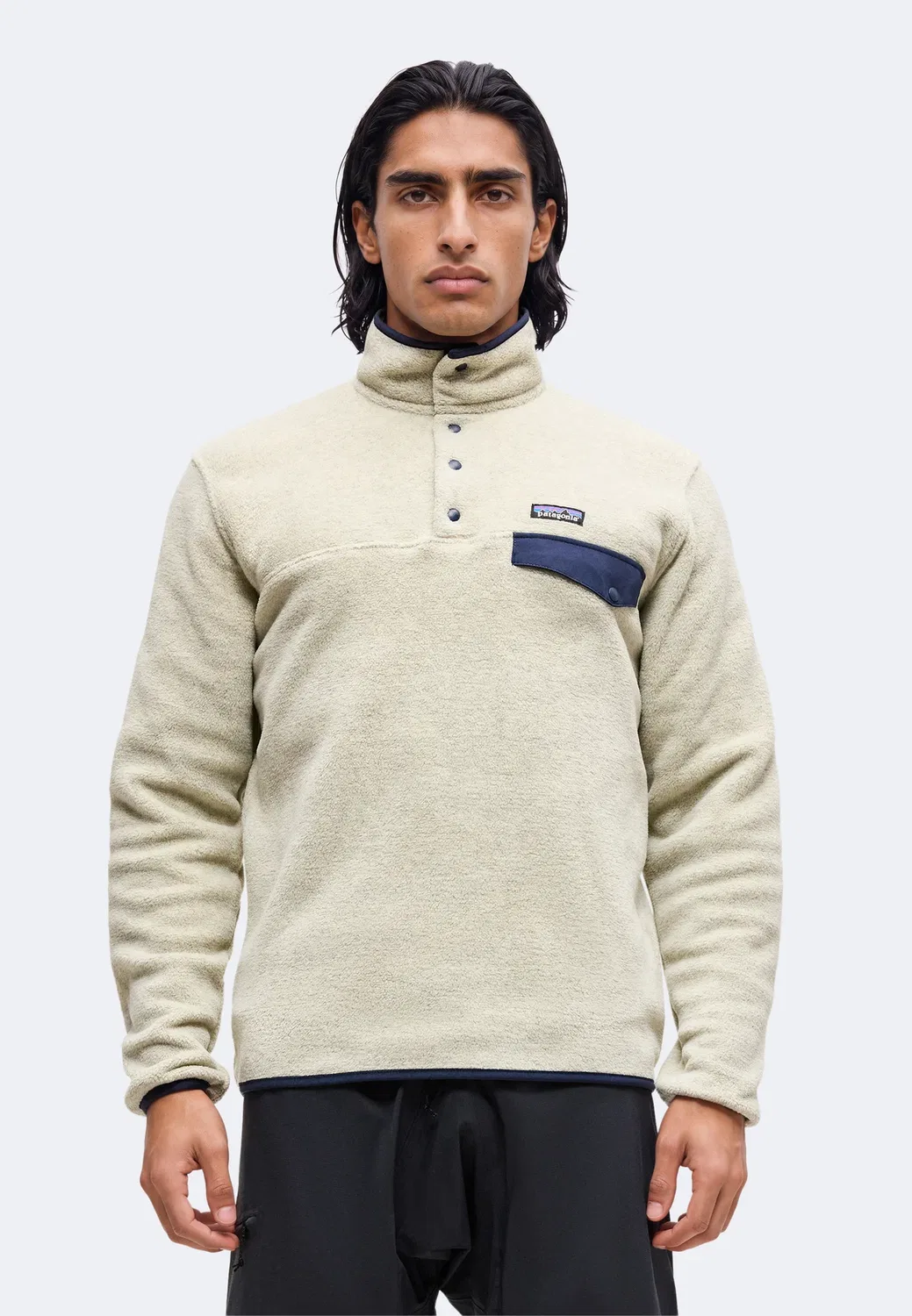 Флисовый джемпер Synch snap-t Patagonia, Oatmeal Heather/New Navy