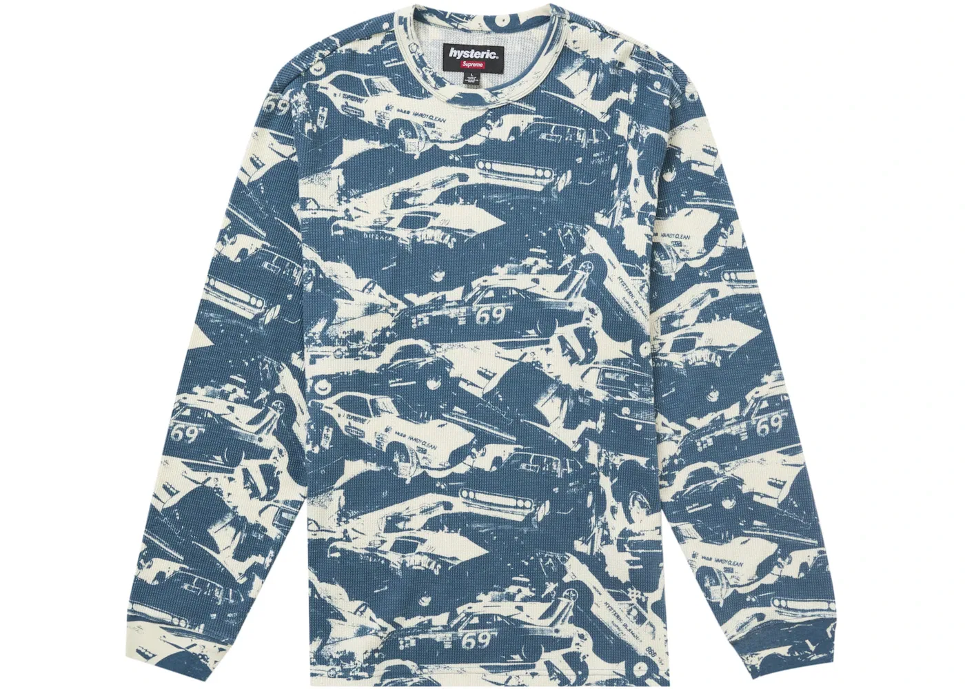 Мужская футболка с принтом Supreme Hysteric Glamour Cars Thermal, Teal