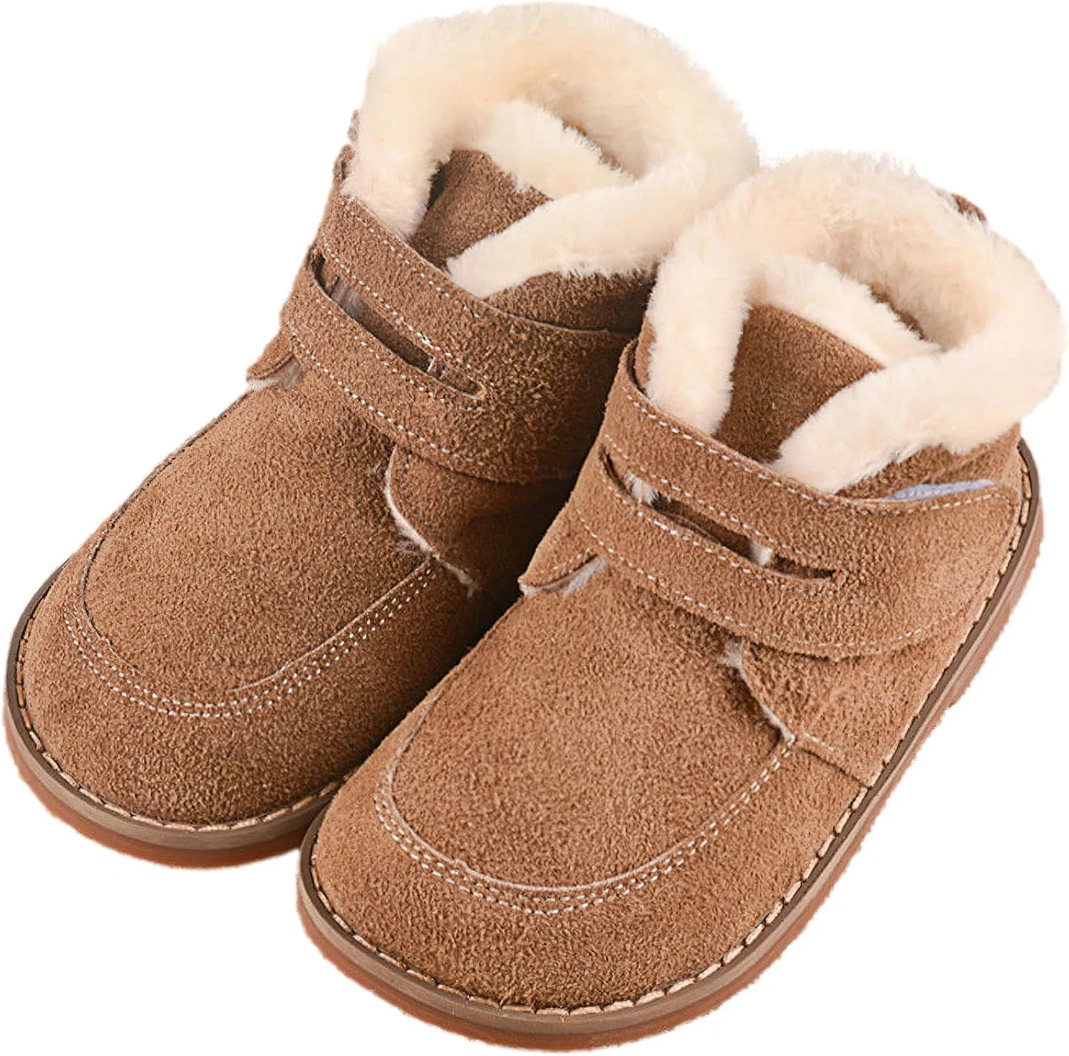 Детские зимние ботинки для мальчиков с мехом rismart, Khaki — фото 2
