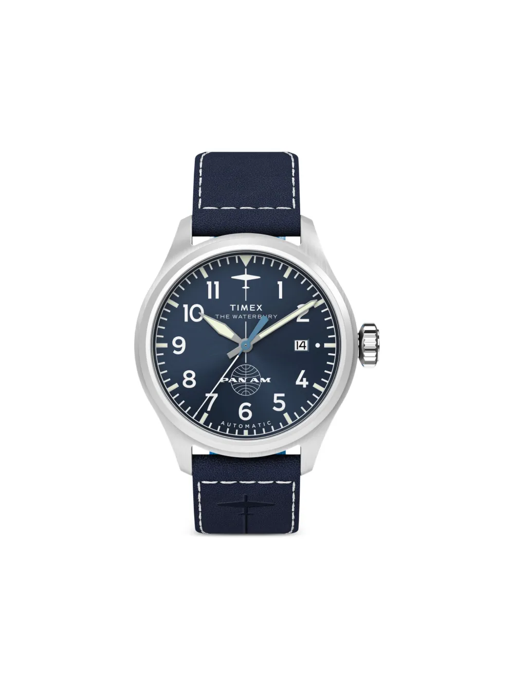 

Наручные часы The Waterbury 41 мм из коллаборации с Pan Am Timex, серый