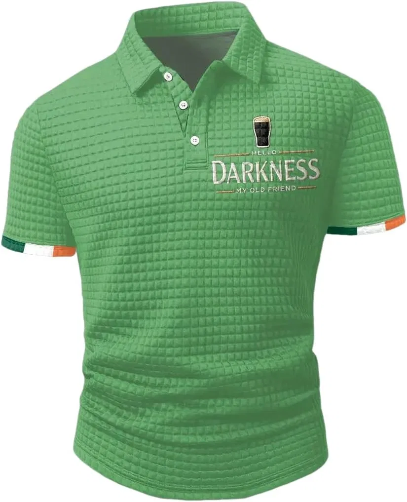 Мужская футболка с принтом Hello Darkness My Old Friend, Green