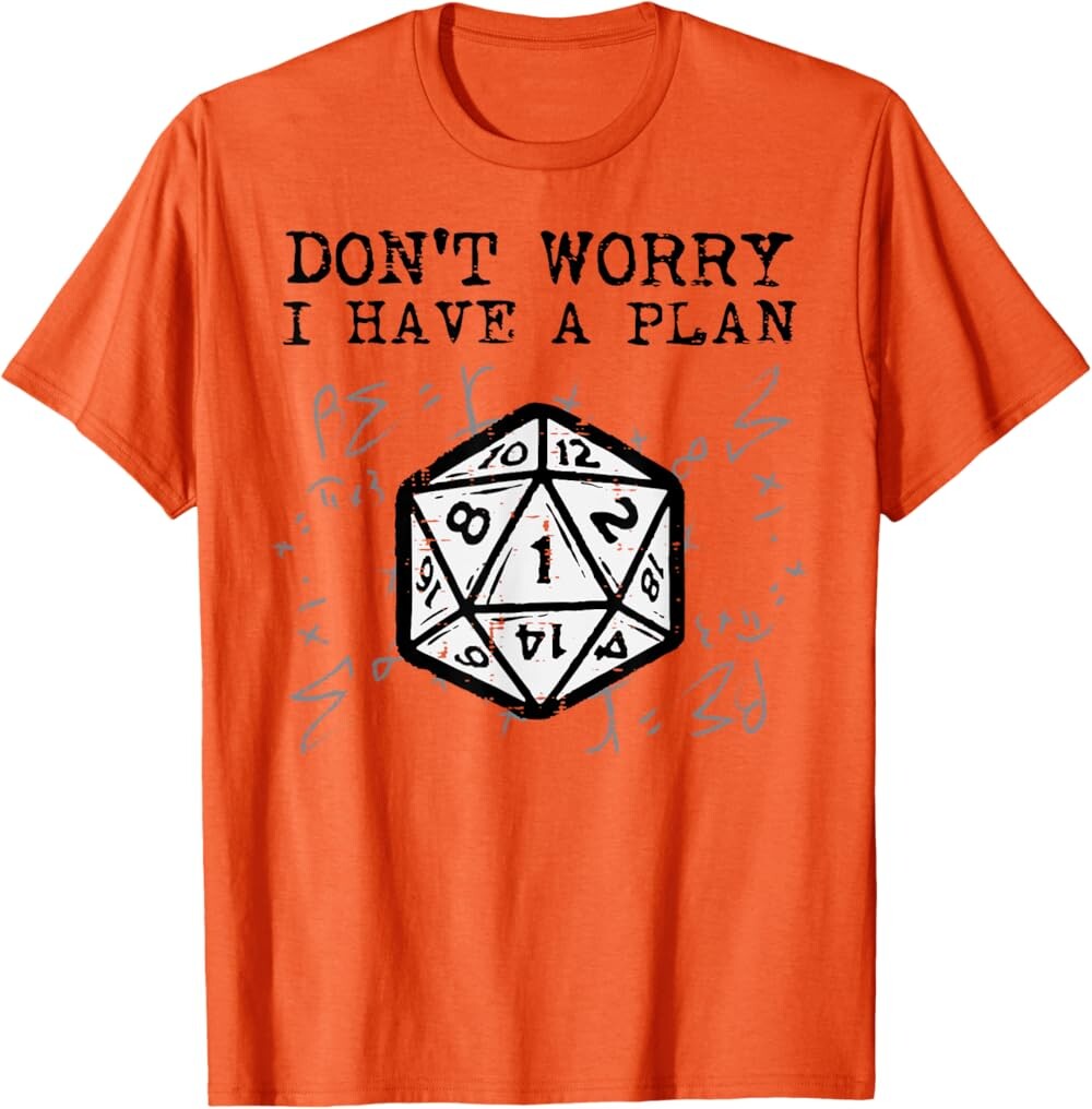 

Мужская футболка RPG Gamer Dont Worry I Have Plan, оранжевый
