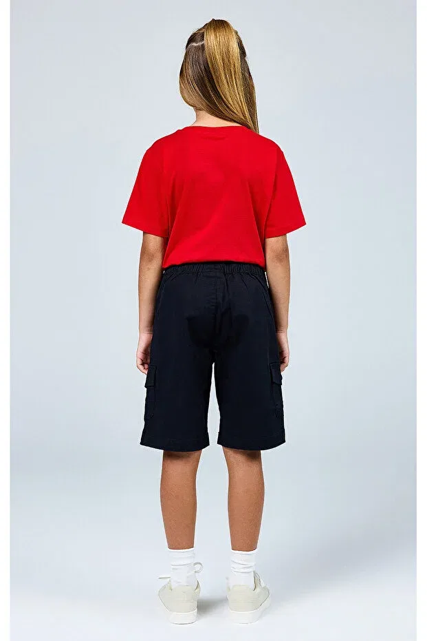 Детские шорты для мальчиков карго с прямым кроем Icons cargo bermuda black kids shorts-306768-kk001 Champion, Black-05 — фото 4