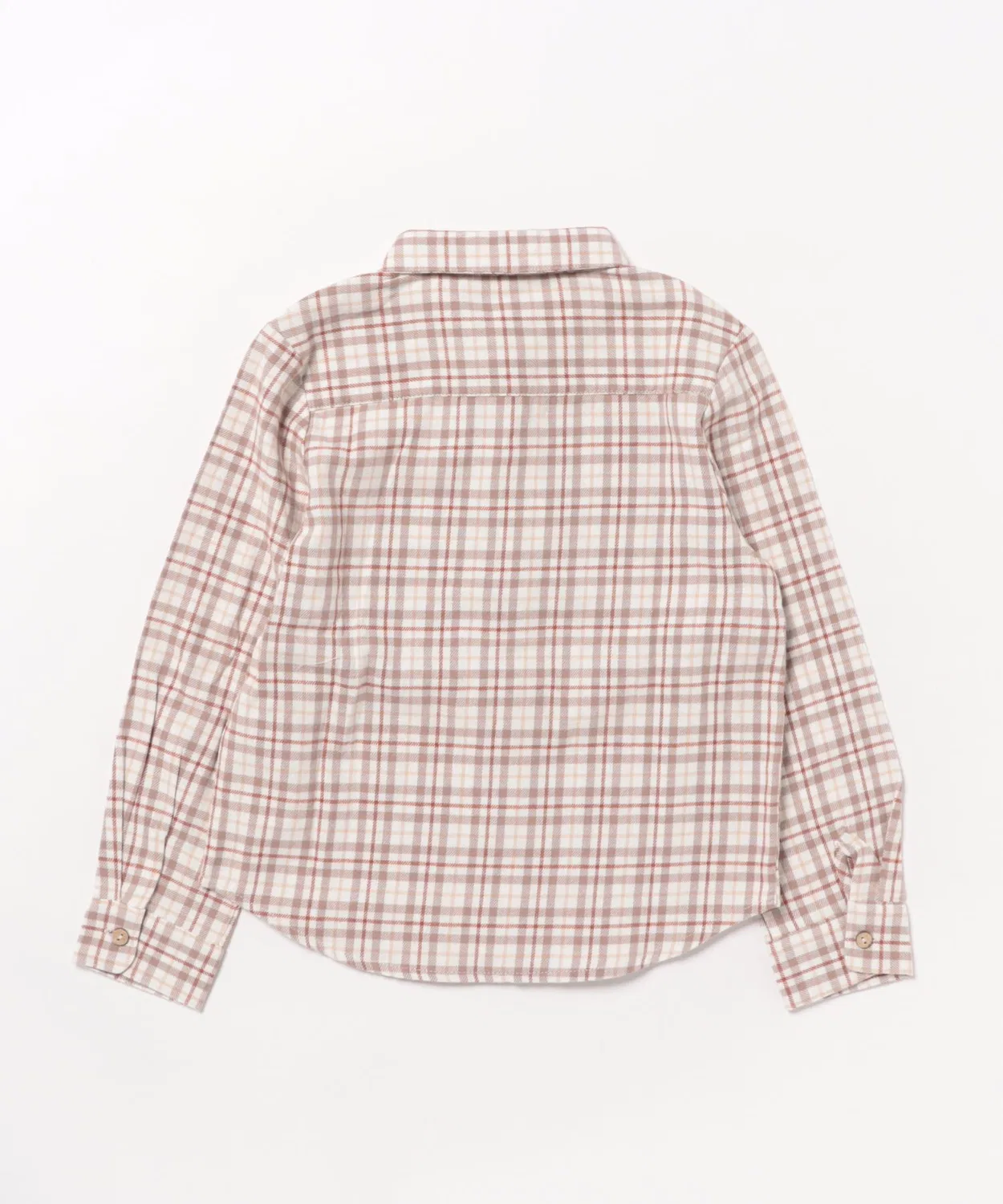 Детская рубашка с длинным рукавоми воротником Mocha Plaid Rylee + Cru — фото 2