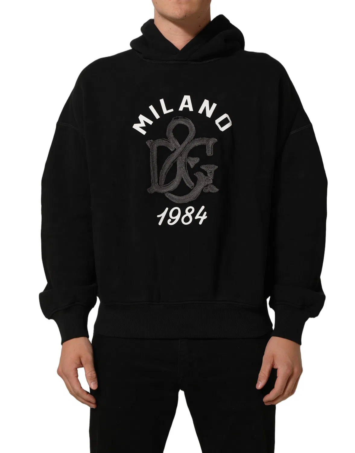 Мужское худи с принтом Milano 1984 Dolce & Gabbana, Black — фото 4