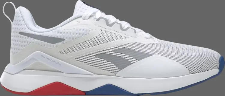 

Кроссовки wmns nanoflex tr 2.0 'white vector blue' Reebok, белый