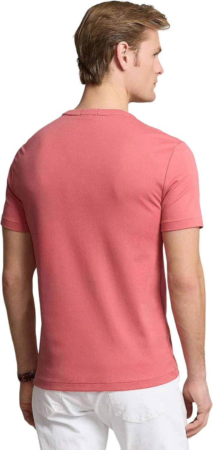 Мужская классическая футболка из мягкого хлопка Classic Fit Polo Ralph Lauren, Adirondack Berry — фото 2