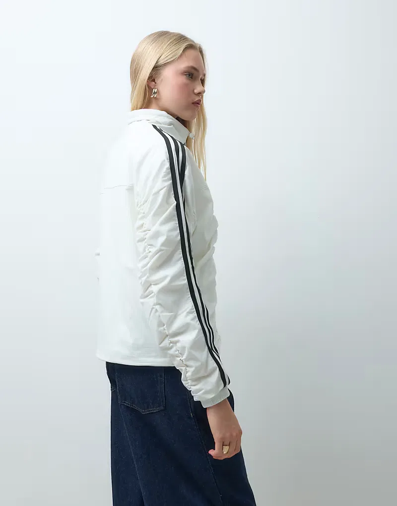 Спортивная куртка Adidas Originals с драпировкой, кремовый — фото 4