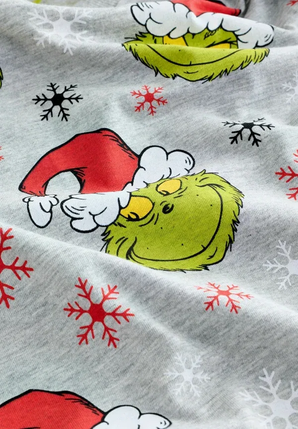 Пижамный комплект с принтом Regular fit - single jogger xmas set Next, Green/Grey Grinch, зеленый/серый — фото 3