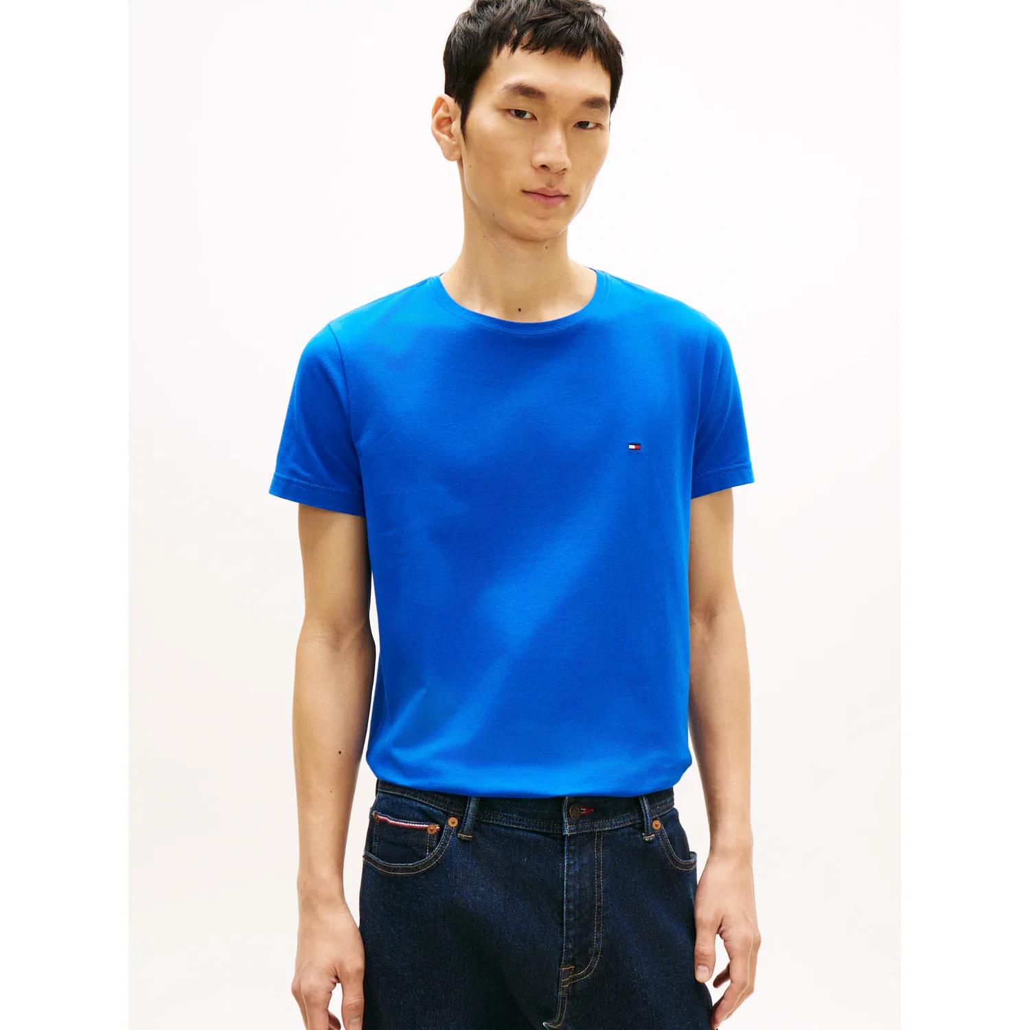 Мужская хлопковая футболка slim fit Tommy Hilfiger, Regal Blue