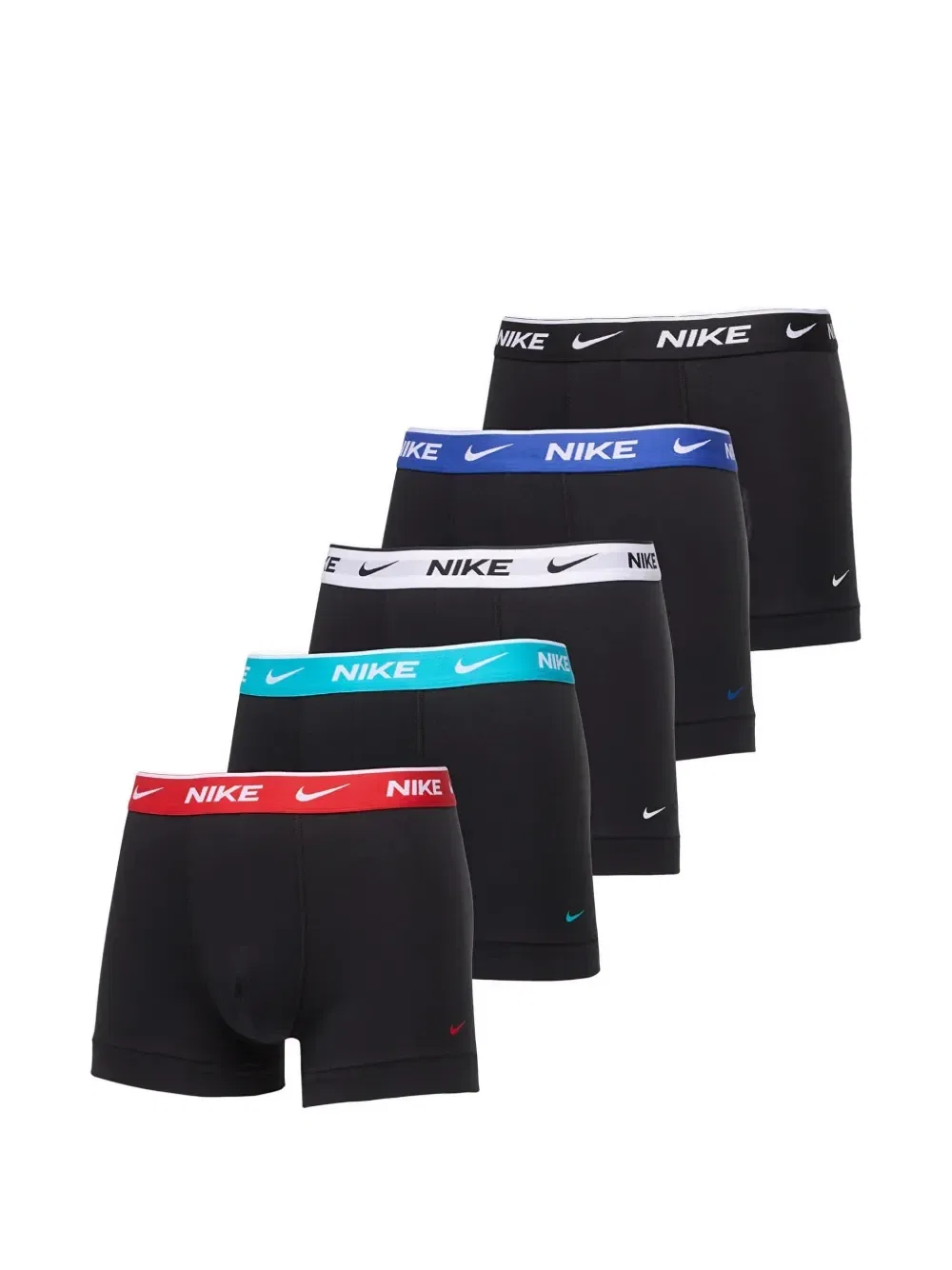 Трусы-боксеры с логотипом на поясе Nike Essential (набор из 5 шт.), черный