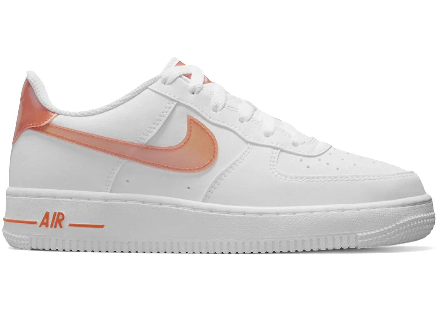 Детские кроссовки Lifestyle Nike Air Force 1 Low Next Nature, White/Safety Orange