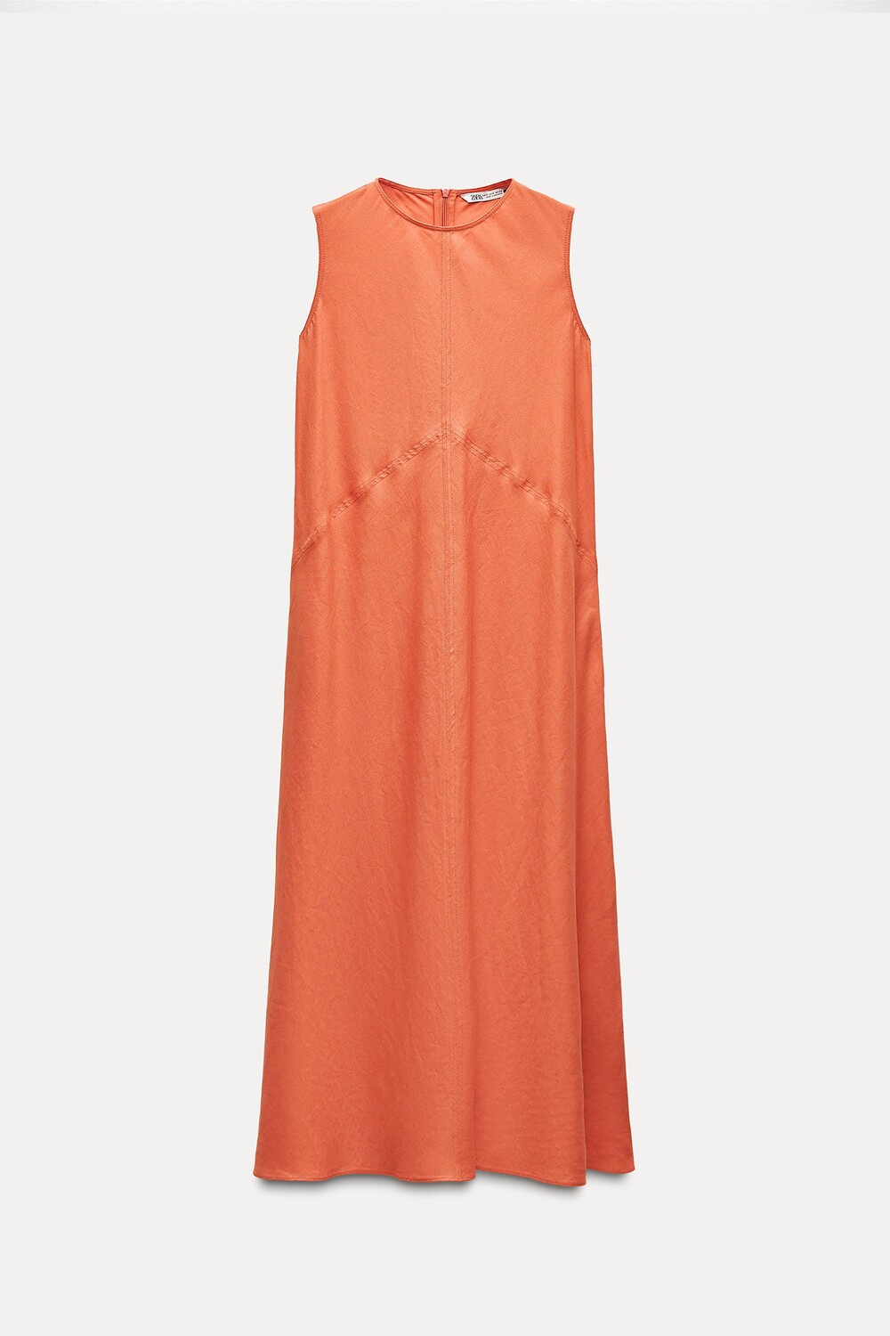 

Платье Zara Zw Collection 100% Linen Midi, оранжевый