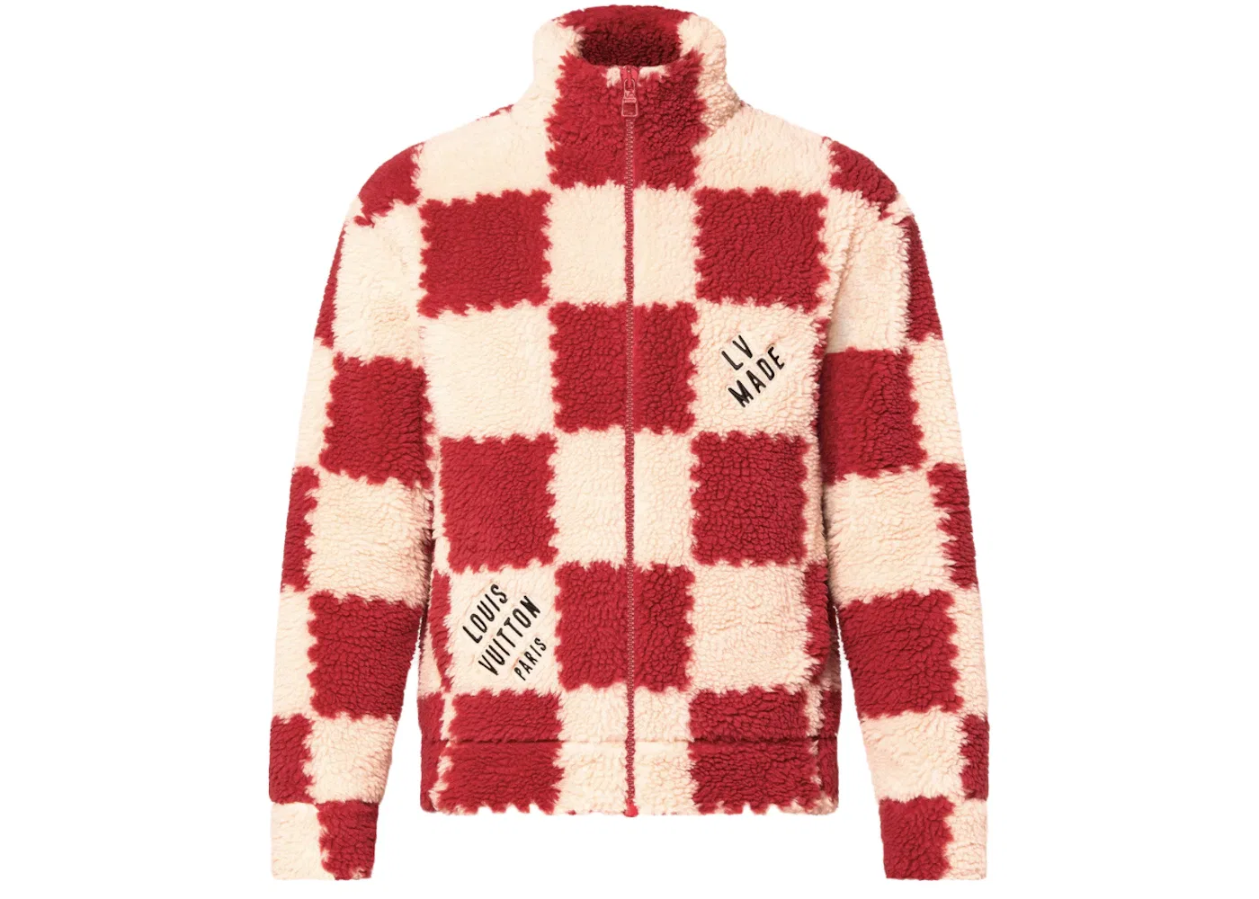 Мужская куртка-блузон с жаккардовым принтом Louis Vuitton x Nigo, Garnet Red