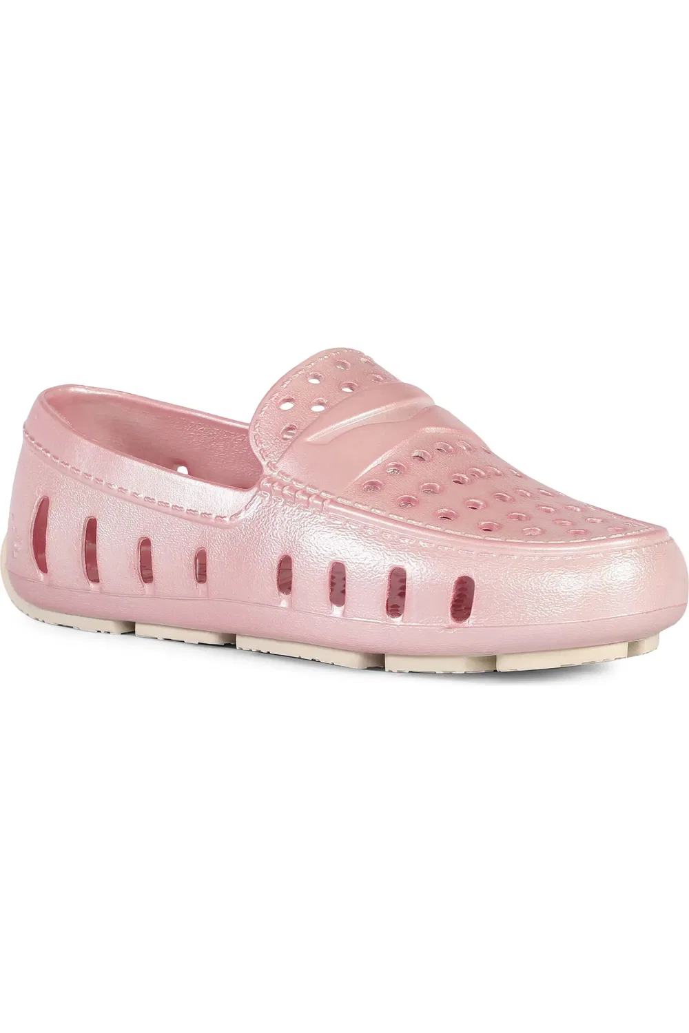 Туфли детские водонепроницаемые блестящие Prodigy FLOAFERS, Pink Metallic/Cream
